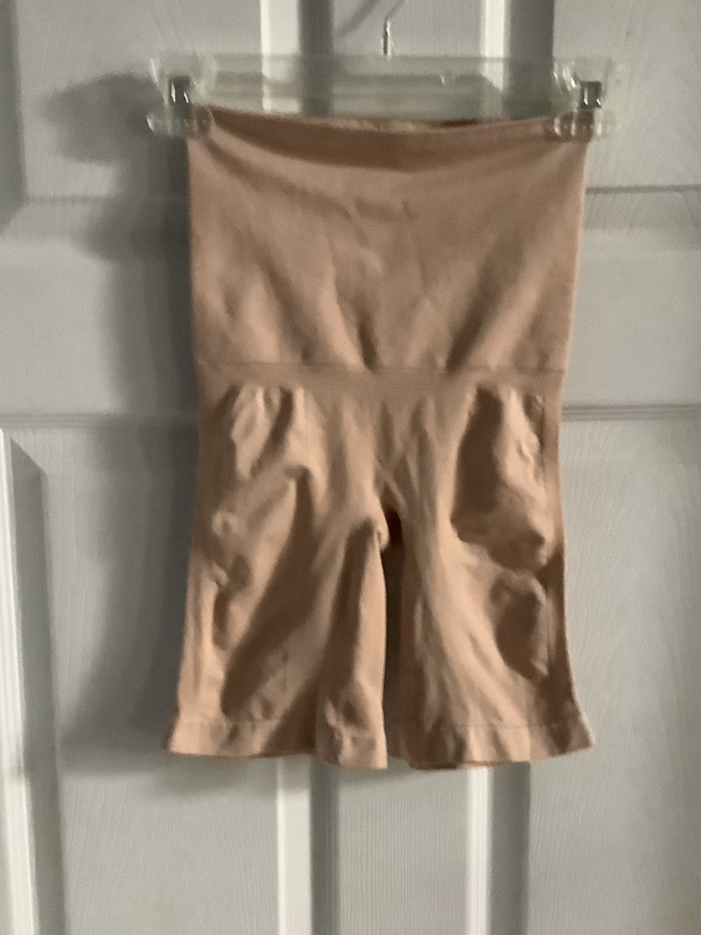 Skinnygirl High-Waist Shaping Shorts in Nude